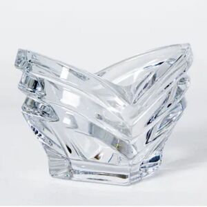 NEW MIKASA lead crystal decorative oval bowl tea candle‎ holder Trinket ART DECO